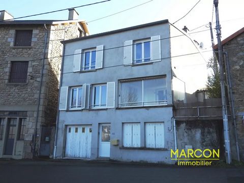 LIMOUSIN-CREUSE-SECTOR FELLETIN -ref: 88216. A house comprising on the ground floor: entrance, office, wc, boiler room, small garage. 1st floor: landing, kitchen, living room, pantry, wc. 2nd floor: landing, 3 bedrooms, bathroom, dressing room. Gas c...