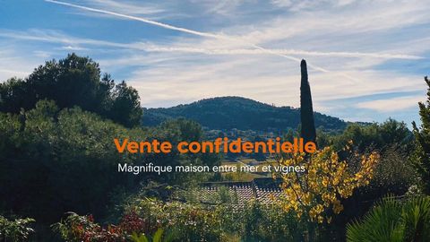 Confidential sale. Discover this magnificent contemporary Mediterranean house, built in 2001, nestled between sea and vineyards. Offering an exceptional setting with stunning views of Mont Côme, this property is ideally located just 5 minutes from th...