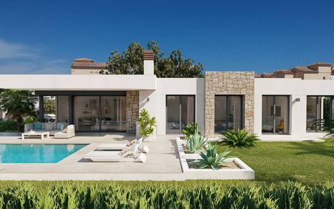 New build villa in Calpe, Costa Blanca The house has been planned on one floor, which makes this project practical and comfortable. The entire plot is fenced and has a hedge of cypresses inside, which provides privacy and a pleasant environment. From...