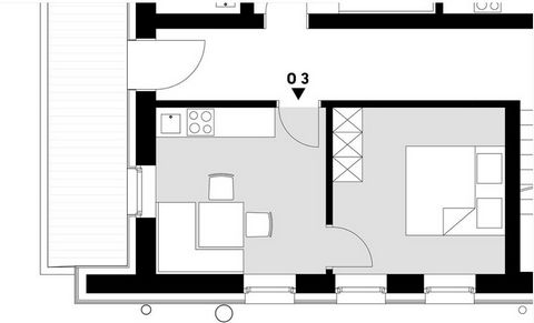 El apartament en Navis posseeix 1 dormitori(s) i capacitat per a 2 persones. Allotjament de 35 m² acollidor i modern, amb vistes a la muntanya. Es troba a 0 m del restaurant 