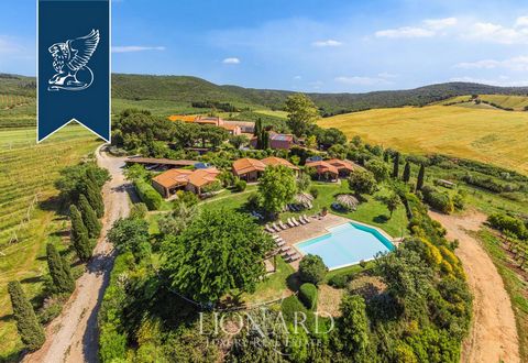 Located in Maremma, this 55-hectare estate offers a serene retreat amidst the hills of Talamone, overlooking the sea. Currently a luxury agritourism resort, the property features a 1,400-sqm farmhouse divided into 8 independent flats, complemented by...