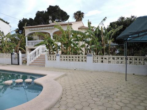 The house has two apartments. The upper floor has two bedrooms, large living-dining room, kitchen with American bar and large covered terrace overlooking the pool and garden. On the first floor there are two more bedrooms and a bathroom. In the garde...