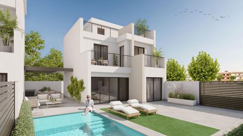 NEW BUILD 3 BEDROOM VILLA IN LOS ALCAZARES~~New Build development of 12 exclusive detached villas, each with a private pool and roof solarium, located just 150m from the beautiful Los Narejos beach and only a 2 minutes walk from the buzzing Rio Nalon...