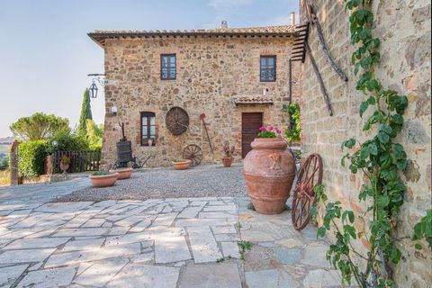 This 7-bedroom villa in Montalcino is located within the national park of Val d'Orcia, Unesco heritage and surrounded by Brunello vineyards. The oldest part of this property dates back to the 15th century and it offers 7 bedrooms to accommodate 18 gu...