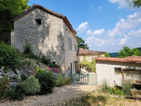 Large, beautiful stone house on the side of a rock face, set in approx. 2.8 hectares, in a peaceful location with no neighbours, near Laroque-Timbaut, Lot et Garonne. The house is situated at the end of a long woodland lane, out of sight. A small woo...