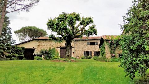Unique opportunity for a discerning client, this rare unspoilt historic stone Longère dating from XVII century 200 m² set in a privileged location nestling amongst magnificent south facing landscaped gardens 2675 m². With natural water features via a...
