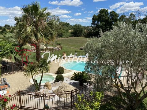 EXCEPTIONAL near AIGUES-MORTES, 15 minutes from the sea, in the heart of a preserved environment magnificent property of more than 8 hectares articulated around a farmhouse of 300m2 of living space, stables and its outbuildings equipped with all the ...
