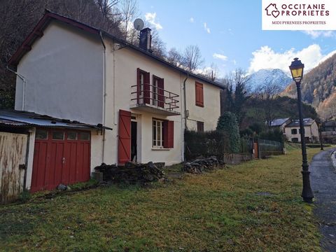 Mountain house in the Regional Park of the Ariège Pyrenees. In a quiet village with many walks around, a house of approx. 70m2 with garage and garden. Ideal for all mountain lovers! Ground floor: living room with kitchen 35m2, large fireplace. 1st fl...