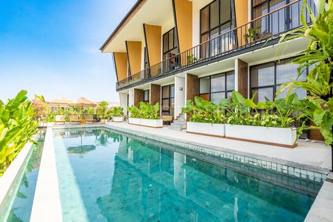 Situated in the highly sought-after region of Canggu, this contemporary apartment complex is a gem for investors and renters alike. Constructed on a generous plot of 5.4 are (540 sqm), each of the 12 units spans an impressive 80 sqm, crafted with top...