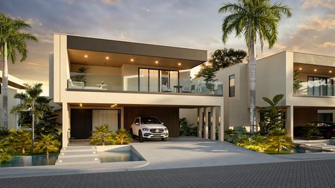 The architectural style is carefully studied, combining Caribbean comfort with European functionality and practicality, incorporating innovative architectural elements that blend seamlessly with the golf course and stunning landscaping.