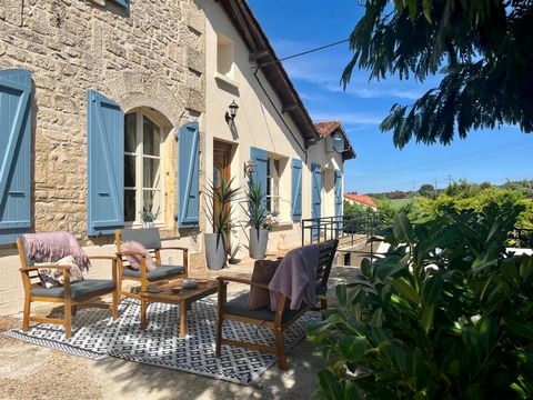 Tastefully renovated, this ex-convent has lots of features including exposed stone walls and a feature fireplace. On the edge of a village but only 10 minute drive to Chef Boutonne with its weekly market, shops, supermarkets and lots of other ameniti...