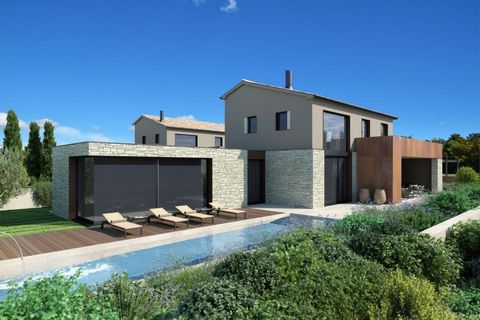 Une villa design unique en construction à Bale non loin de la ville en plein essor de Rovinj ! Villa allie tradition istrienne et design moderne, à seulement 5 km de la mer. La surface totale est de 230 m². Le terrain est de 712 m². La villa se compo...