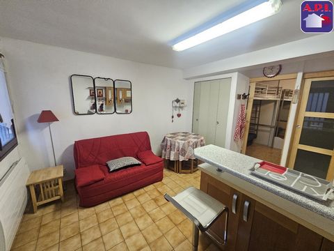 WELL AGENCY Located in the center of our tourist town which welcomes skiers and spa guests, you will find this apartment which will be ideal for rental or a pied-à-terre. In very good condition, it consists of a living room with a kitchen area, a bed...