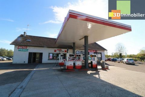 Chaussin (39120 - Jura), sell garage of car repairs of 3 workshops 366m² with fuel station and house of 90m² on 2079m² of land with parking, The garage part is composed of an entrance of 25m² with toilet, an office with showroom of 34m², 3 workshop p...