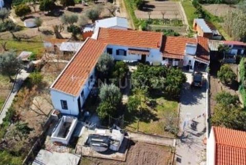 4 bedroom farm in Foros de Vale Figueira with 1000 m2 where an L-shaped house is inserted with the following distribution, kitchen with upper and lower furniture, living room with fireplace, dining room, distribution corridor, 4 bedrooms 2 bathrooms ...