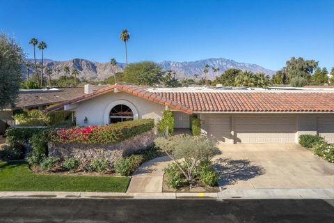 A rarely available updated LaJolla floor plan (3 bed/3 Bath) with vaulted ceiling. Great big views of the Santa Rosa's (SouthWest range) and San Jacinto's (West range) Tiled except for the 3 Bedrooms are carpeted. The Springs is across from Eisenhowe...