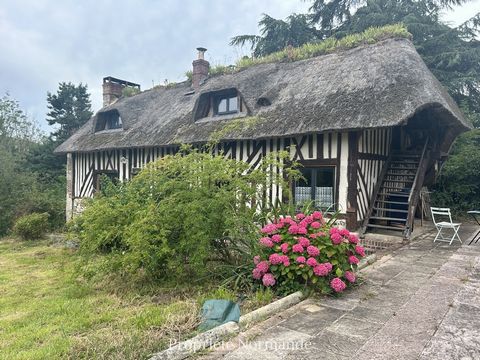 Située à seulement 7 minutes d'Honfleur, cette chaumière normande viable de plain-pied est composée au rez-de-chaussée d'une pièce de vie luminieuse, d'une cuisine, d'un cellier, d'une salle d'eau avec douche à l'italienne, baignoire et un WC ainsi q...