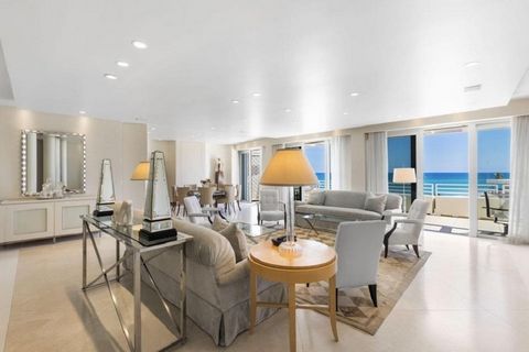 Welcome to luxury living at the Palm Beach Sun & Surf! This stunning three-bedroom penthouse offers the epitome of beachfront living. It has beautiful high ceilings, spectacular ocean views from every room, views of the breaker's and downtown West Pa...