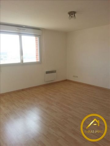 - ARRAS IMMO - SOLD RENTS 447euros + 45 euros - Apartment type 2 in a quiet and secure residence on St Laurent Blangy offering: ~~An entrance with cupboard, living room with open and equipped kitchen, a bedroom with built-in closet, bathroom and sepa...