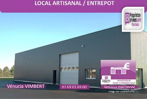 Axe Paris-Rouen par A15 et N14, Vénucia VIMBERT vous propose en investissement un local artisanal/Entrepôt loué de 1200 m². Le bâtiment est composé d'une aire de stockage 500 m², 1 atelier, 1 bureau, 1 salle d'attente. 2 Portes sectionnelles en façad...