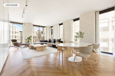 Enjoy breathtaking views of Bryant Park and Fifth Avenue from this stunning corner one-bedroom residence, crafted by the Pritzker price wining David Chipperfield Architects. Spanning 1,074 sq. ft. (99.8 sq. m.), this home boasts nine floor-to-ceiling...