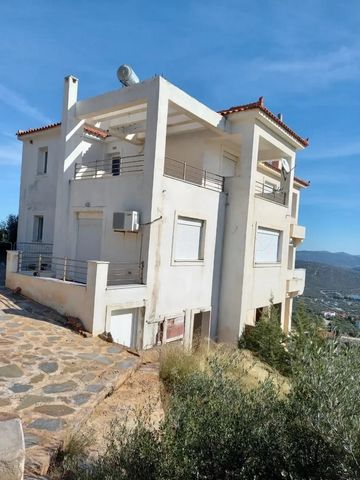 Villa for sale of 180 square meters on two floors, on the coast of Nireos Evia, with an additional unfinished floor of 90 square meters. The house sits on a plot of 650 square meters and has parking for 4 to 5 cars. Features of the house include sola...