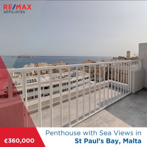Offered for sale in Malta this beautifully furnished penthouse boasts stunning sea views and overlooks the picturesque UCA urban conservation area . Ideally situated in the heart of St. Paul's Bay's historic district this ready built property is conv...