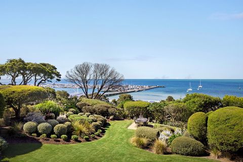 Inspections available by private appointment. Overlooking the stunning seascape of Blairgowrie Yacht Squadron’s Safe Boat Harbour with scattered yachts sitting idle on the bay, this impeccable four bedroom plus study, four bathroom family home balanc...