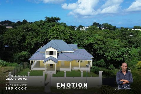 VILLA T5 - 273 M2 - SAINTE ROSE - NEW EXCLUSIVE MANDATE EMOTION Real Estate Guadeloupe offers for sale, exclusively, a 5-bedroom villa of 273 M2. Located in the area of Montplaisir, Sainte-Rose, 5 minutes by car from the college of Bebel, 10 minutes ...