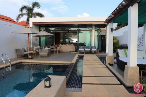 This stylish pool villa is located on a rare good-sized land, facing towards peaceful, sandy Natai Beach, just 20 minutes drive north of Phuket International Airport. This well-laid, single-level villa contains 2 bedrooms both with an ensuite bathroo...