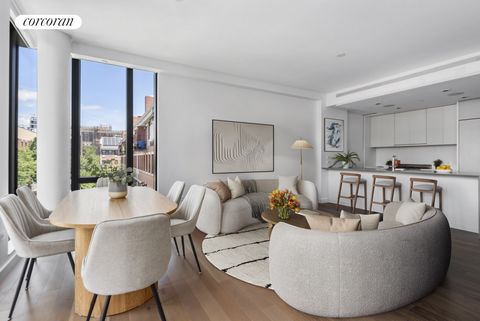 Discover unparalleled boutique luxury and modern minimalist design at 150 Rivington, nestled on a prime corner in the vibrant Lower East Side. Residence 3A is a beautifully illuminated two-bedroom, two-and-a-half-bath home that perfectly blends moder...