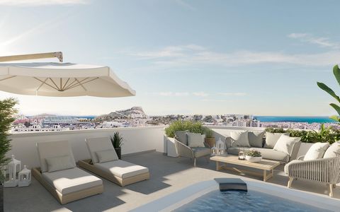 . Neu gebaute Wohnanlage in San Agustin, Alicante, mit atemberaubendem Blick auf die Stadt und das Meer. Das Haus Ihrer Träume in einer privilegierten Lage mit Panoramablick. Genießen Sie einen wunderschönen Blick auf das Meer und die Burg. Entdecken...