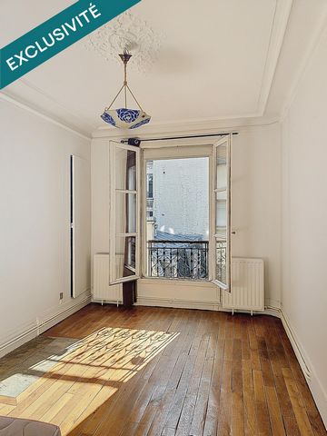 Entre Batignolles et Epinettes, appartement 3 pièces (dont 2 chambres) au 4ème avec ascenseur, au calme, lumineux