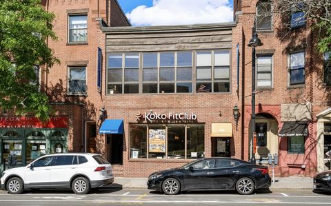 Location! Rarely available two-story building in the absolute heart of Brookline Village. First floor 2100 +/- sf with high ceilings, great windows and visibility and ideal retail. Second floor has gorgeous space of about 1200 +/- sf with great windo...