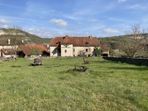 This is a rare opportunity to acquire a traditional Quercynois farmhouse for complete renovation (subject to necessary permissions), with 9,8 ha of land and with uninterrupted views over the landscape. In a much sought after hamlet in the Célé Valley...