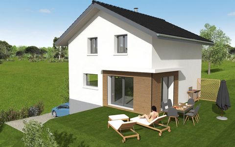 In the heart of Saint Martin belleue on a plot of 972 M2, 5 minutes from the motorway entrance to La Roche/GENEVE, detached villa of 110M2 offering on the ground floor a large living room open to a kitchen, an individual toilet. Upstairs a master sui...
