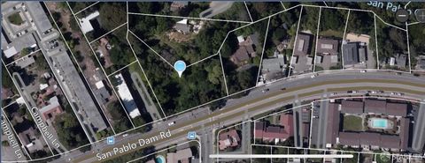 33106 square foot residential vacant land is located between 4259 San Pablo Dam Road (a multi-unit apartment) and 4275 San Pablo Dam Road (a single family home). Cross street is Milton Drive. Seller has no reports. Buyer is encouraged to check with C...