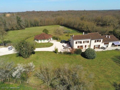 Attractive and spacious property comprising a main house of over 295m² (including 4 reception rooms) and an octagonal-shaped gîte, all set in grounds of over 15000m² with part of it wooded. Tucked away in the entrace to the woods is a building that c...