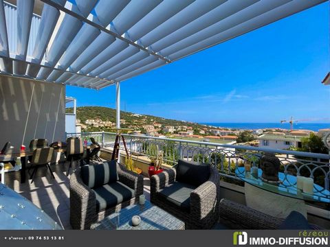 Fiche N°Id-LGB165436: L'ile rousse, Ile rousse Sektor, 3 Zimmer mit Meerblick und Garage von ca. 77 m2 inklusive 3 Zimmer davon 2 Schlafzimmer + Terrasse von 22 m2 - Aussicht: Panoramablick auf das Meer - Bau 2011 Architekt - Zusatzausstattung: Terra...