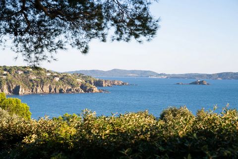 Exceptional villa overlooking the Port du Niel was designed by the famous Hyeres architect Lucien David in 1968. Facing slightly south-east, it offers panoramic views of the sea, the islands of Grand and Petit Ribaud and Porquerolles. Porquerolles. T...