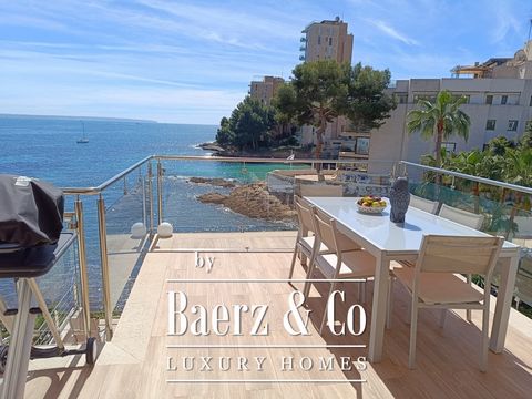 Experience pure luxury in this stunning penthouse in Cas Catala with direct access to the beach. The residential complex, with only three units, guarantees peace and privacy. Enjoy the unobstructed sea view from your spacious terrace and leave everyd...