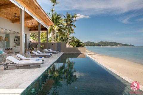 The undeniably beautiful Villa offers a luxurious beachfront locale, within an exclusive bay, on KohSamui’s southern coastline. The cutting edge architecture with impeccable interior design ofers acontemporary Balinese feel, in a private beachside re...