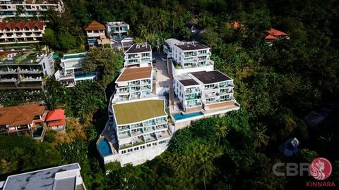 Modern, newly renovated condominium unit for sale with panoramic sea views of the famous Kata Beach on Phuket s west coast. The two-bedroom unit has a total area of 118.10 sq. m. and features a large, open-plan living area facing the Andaman Sea, pro...