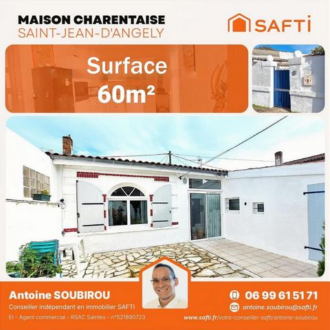 Maison charentaise, 2 chambres, jardin et garage