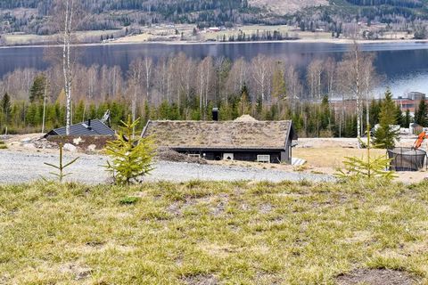 New and beautiful log cabin located on a hill with a beautiful view of Hurdalssjøen. From the terrace with barbecue and outdoor fireplace you can enjoy the view over the wonderful surroundings. The cottage contains a large living and dining room, 2 b...