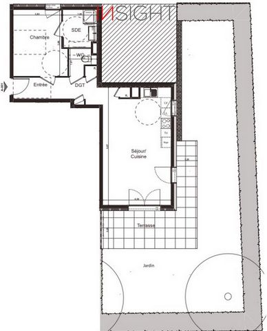 Dans une résidence de standing, appartement neuf en rez de jardin au centre de toutes les commodités, Insight vous propose ce joli 2 pièces de près de 52 m2 s'ouvrant sur une terrasse de 17 m2 et un jardin cloturé et arboré de 102 M2 dans une copropr...