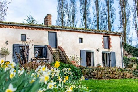 In a green setting, close to the town of Ingrandes-le-Fresne, this 217 square meter farmhouse extends over a pleasant plot of approximately 6,500 square meters. This old renovated farmhouse from the mid-18th century enjoys an idyllic location, a ston...