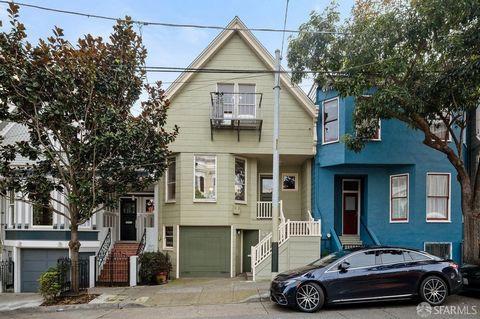 With endless opportunities this three level Victorian home beckons from the heart of The Castro. Sweeping southern views from multiple levels. First time on the market in 50 years! Main level has a large eat-in kitchen/breakfast nook,formal living ro...