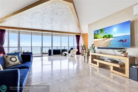 Experience unparalleled luxury living in the elegant Ocean Palms condominium; offering a breathtaking 180° panorama of unobstructed ocean views. Immerse yourself in opulence with Venetian plaster, gold leaf ceilings, and pillars throughout. The state...