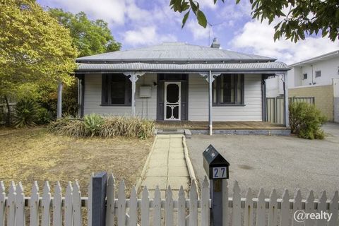 Discover the charm of Australiana living with this timeless gem nestled at 27 Frederic Street, Midland. Presented by Rob Harwood @realty, this residence embodies the classic features of its era: Circa 1920s Weatherboard and Iron construction Inviting...